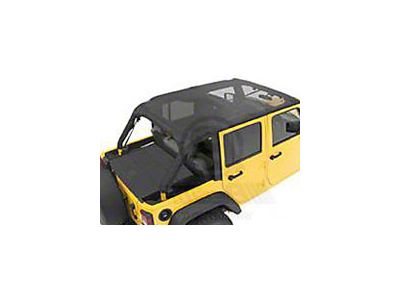 Bestop Safari-Style Header Bikini Top; Black Mesh (07-09 Jeep Wrangler JK 4-Door)