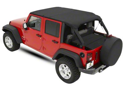 Bestop Safari-Style Header Bikini Top; Black Diamond (07-09 Jeep Wrangler JK 4-Door)