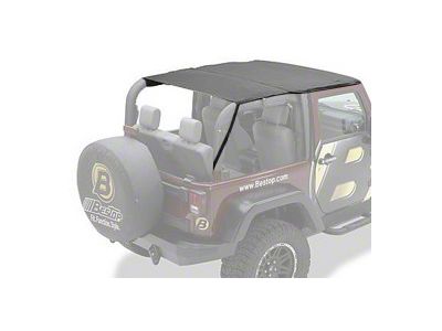 Bestop Safari-Style Header Bikini Top; Black Diamond (10-18 Jeep Wrangler JK 2-Door)