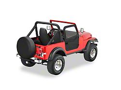 Bestop 2-Piece Full Fabric Doors; Black Denim (76-86 Jeep CJ7)