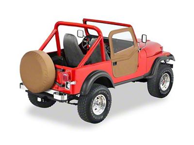 Bestop 2-Piece Full Fabric Doors; Spice (76-86 Jeep CJ7)
