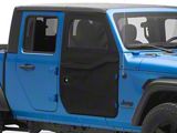 Bestop 2-Piece Full Fabric Front Doors; Black Twill (20-25 Jeep Gladiator JT)