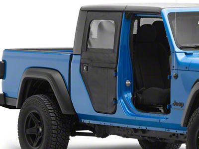 Bestop 2-Piece Full Fabric Rear Doors; Black Diamond (20-25 Jeep Gladiator JT)