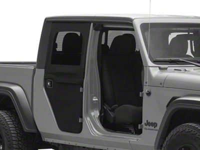 Bestop 2-Piece Full Fabric Rear Doors; Black Twill (20-25 Jeep Gladiator JT)