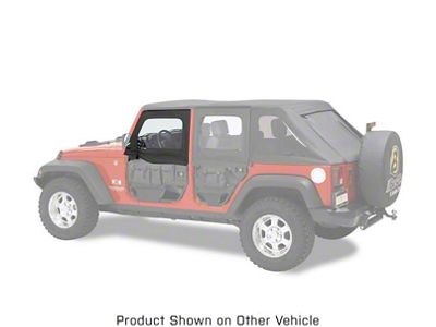 Bestop Element Front Upper Doors; Black Twill (20-25 Jeep Gladiator JT)