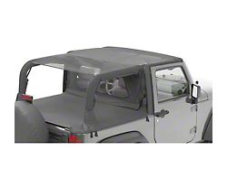 Bestop Header Extended Safari Cable Style Bikini Top; Black Diamond (24-25 Jeep Gladiator JT w/ Soft Top Door Surrounds)