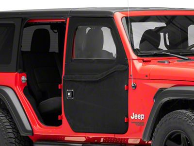 Bestop 2-Piece Full Fabric Front Doors; Black Twill (18-25 Jeep Wrangler JL)