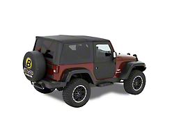 Bestop 2-Piece Full Fabric Front Doors; Black Twill (07-18 Jeep Wrangler JK)