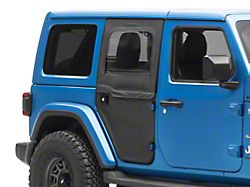 Bestop 2-Piece Full Fabric Rear Doors; Black Diamond (18-24 Jeep Wrangler JL 4-Door)