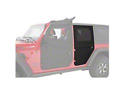 Bestop 2-Piece Full Fabric Rear Doors; Black Twill (18-25 Jeep Wrangler JL 4-Door)