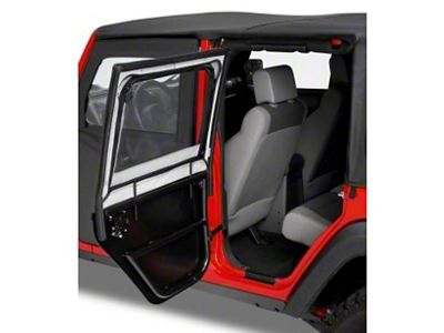 Bestop Element Rear Upper Doors; Black Twill (18-25 Jeep Wrangler JL 4-Door)