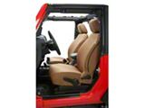 Bestop Front Seat Covers; Tan (18-26 Jeep Wrangler JL 4-Door w/ Manual Seats)