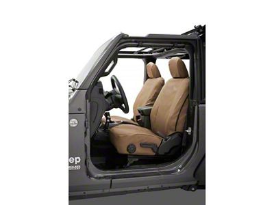 Bestop Front Seat Covers; Tan (18-25 Jeep Wrangler JL 2-Door)