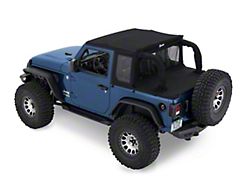 Bestop Half Top Soft Top; Black Diamond (18-25 Jeep Wrangler JL 2-Door)