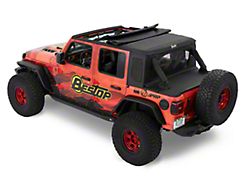 Bestop Half Top Soft Top; Black Diamond (24-25 Jeep Wrangler JL 4-Door)