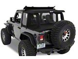 Bestop Half Top Soft Top Conversion Kit; Black Diamond (07-18 Jeep Wrangler JK 2-Door)