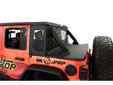 Bestop Half Top Soft Top Conversion Kit; Black Twill (07-18 Jeep Wrangler JK 4-Door w/ Trektop Soft Top)