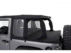 Bestop Halftop Soft Top; Black Diamond (07-18 Jeep Wrangler JK 2-Door)