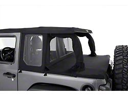 Bestop Halftop Soft Top; Black Twill (07-18 Jeep Wrangler JK 2-Door)