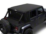 Bestop HalfTop Soft Top; Black Twill (07-18 Jeep Wrangler JK 4-Door)