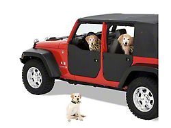 Bestop HighRock 4x4 Element Front Door Enclosure Panels; Black (07-18 Jeep Wrangler JK)