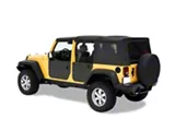 Bestop HighRock 4x4 Element Rear Door Enclosure Panels; Black (07-18 Jeep Wrangler JK 4-Door)