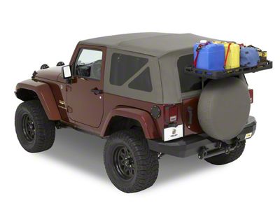 Bestop HighRock 4x4 Tailgate Rack Bracket Kit; Black (07-18 Jeep Wrangler JK)