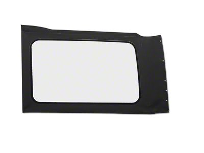 Bestop Replacement Quarter Clear Window; Black Twill; Driver Side (18-25 Jeep Wrangler JL 4-Door w/ Soft Top)