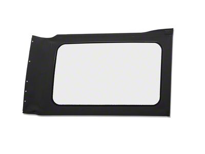 Bestop Replacement Quarter Clear Window; Black Twill; Passenger Side (18-25 Jeep Wrangler JL 4-Door w/ Soft Top)
