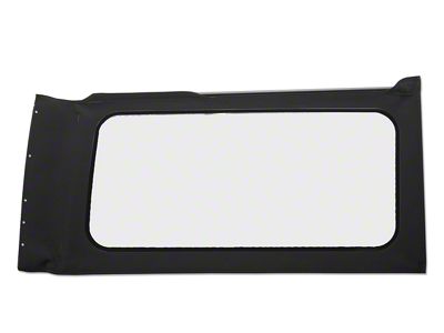 Bestop Replacement Quarter Clear Window; Black Twill; Passenger Side (18-25 Jeep Wrangler JL 2-Door w/ Soft Top)