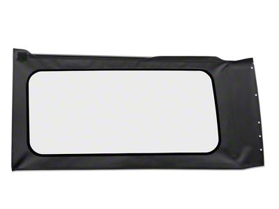Bestop Replacement Quarter Clear Window; Black Vinyl; Driver Side (18-25 Jeep Wrangler JL 2-Door w/ Soft Top)