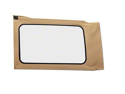 Bestop Replacement Quarter Clear Window; Tan Twill; Driver Side (18-25 Jeep Wrangler JL 4-Door w/ Soft Top)