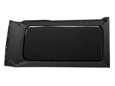 Bestop Replacement Quarter Tinted Window; Black Vinyl; Passenger Side (18-25 Jeep Wrangler JL 2-Door w/ Soft Top)