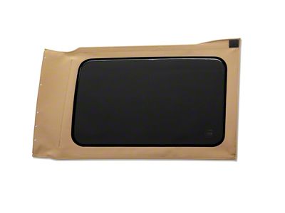 Bestop Replacement Quarter Tinted Window; Tan Twill; Passenger Side (18-25 Jeep Wrangler JL 4-Door w/ Soft Top)