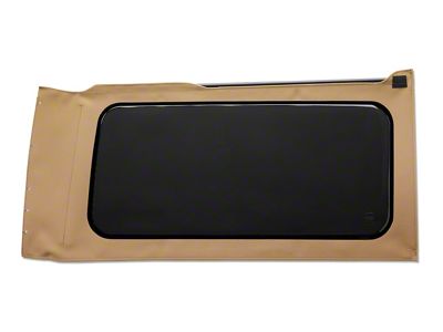 Bestop Replacement Quarter Tinted Window; Tan Twill; Passenger Side (18-25 Jeep Wrangler JL 2-Door w/ Soft Top)