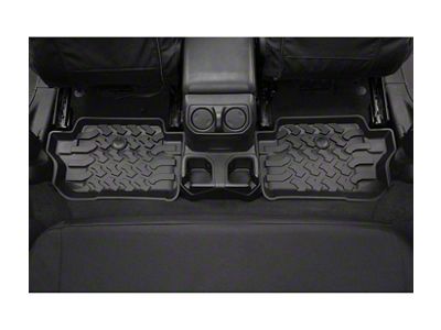 Bestop Rear Floor Mats; Black (18-25 Jeep Wrangler JL 2-Door, Excluding 4xe)