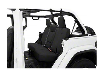 Bestop Rear Seat Cover; Black Diamond (18-25 Jeep Wrangler JL 4-Door)