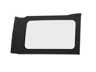 Bestop Replacement Quarter Tinted Window; Black Vinyl; Driver Side (18-23 Jeep Wrangler JL 2-Door w/ Soft Top)