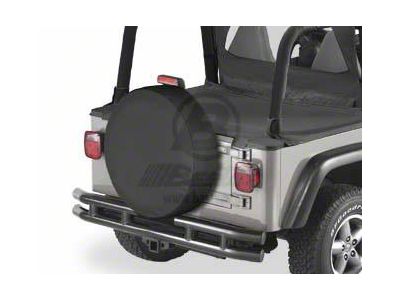 Bestop Spare Tire Cover; Black Denim; 29x9-Inch Tire Cover (66-18 Jeep CJ5, CJ7, Wrangler YJ, TJ & JK)