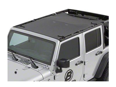 Bestop Sun Extended Safari Style Bikini Top; Black Diamond (07-18 Jeep Wrangler JK 4-Door)