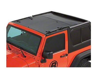 Bestop Sun Extended Safari Style Bikini Top; Black Diamond (07-18 Jeep Wrangler JK 2-Door)