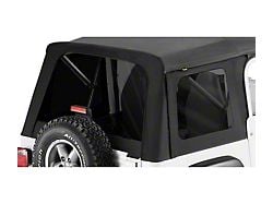 Bestop Supertop Classic Window Replacement Set; Black Denim (76-95 Jeep CJ7 & Wrangler YJ)