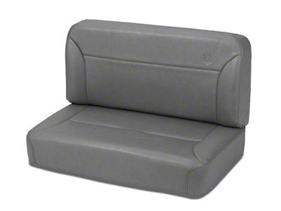 Bestop Trailmax II Fixed Back Rear Bench Seat; Charcoal (66-95 Jeep CJ5, CJ7 & Wrangler YJ)