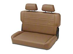 Bestop Trailmax II Fold-N-Tumble All Vinyl Rear Bench Seat; Spice (66-95 Jeep CJ5, CJ7 & Wrangler YJ)