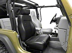 Bestop Trailmax II Pro All Vinyl Front Seat; Black Crush; Passenger Side (76-06 Jeep CJ7, Wrangler YJ & TJ)