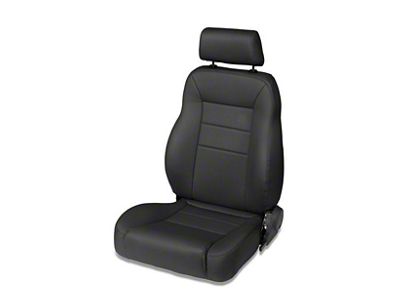 Bestop Trailmax II Pro All Vinyl Front Seat; Black Denim; Passenger Side (76-06 Jeep CJ7, Wrangler YJ & TJ)