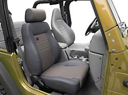 Bestop Trailmax II Pro Center Fabric Front Seat; Black Denim; Passenger Side (76-06 Jeep CJ7, Wrangler YJ & TJ)