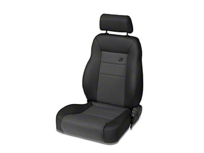 Bestop Trailmax II Pro Center Fabric Front Seat; Black Denim; Passenger Side (76-06 Jeep CJ7, Wrangler YJ & TJ)