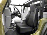Bestop Trailmax II Sport All Vinyl Front Seat; Black Crush (76-06 Jeep CJ7, Wrangler YJ & TJ)