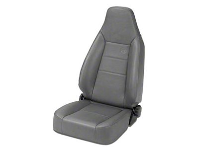Bestop Trailmax II Sport All Vinyl Front Seat; Charcoal (76-06 Jeep CJ7, Wrangler YJ & TJ)